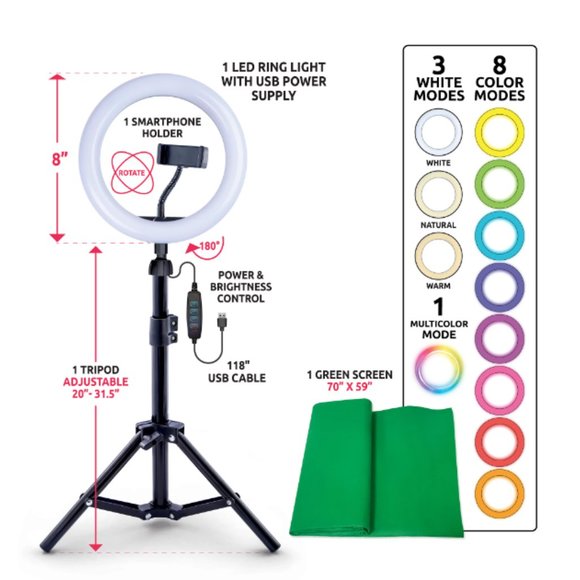 Studio Creator 2: Video Maker Kit-Multicolor Ring Light - Picture 4 of 14